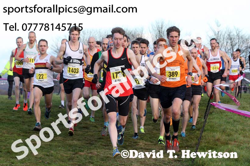 Senior mens 2017 Start Fitness North Eastern Harrier League, Aykley Heads, Durham. Photo:  David T. Hewitson/Sports for All Pics